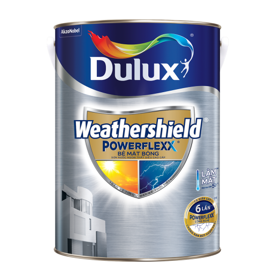 SƠN NGOẠI THẤT SIÊU CAO CẤP DULUX WEATHERSHIELD POWERFLEXX BÓNG GJ8B (LON 5 LÍT)